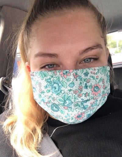 Photo of student wearing their facemask