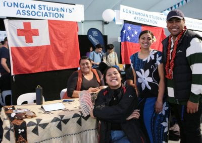 Students in front of Tongan Students Association stall