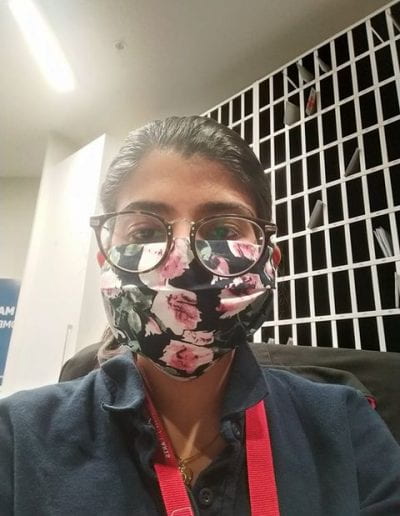 Photo of student wearing their facemask
