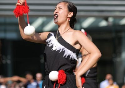 Poi performance by Māori dancer